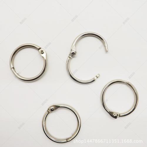  文具 桌面用品 活页圈 >工厂直销 6分书圈 卡圈 金属活页圈 diy